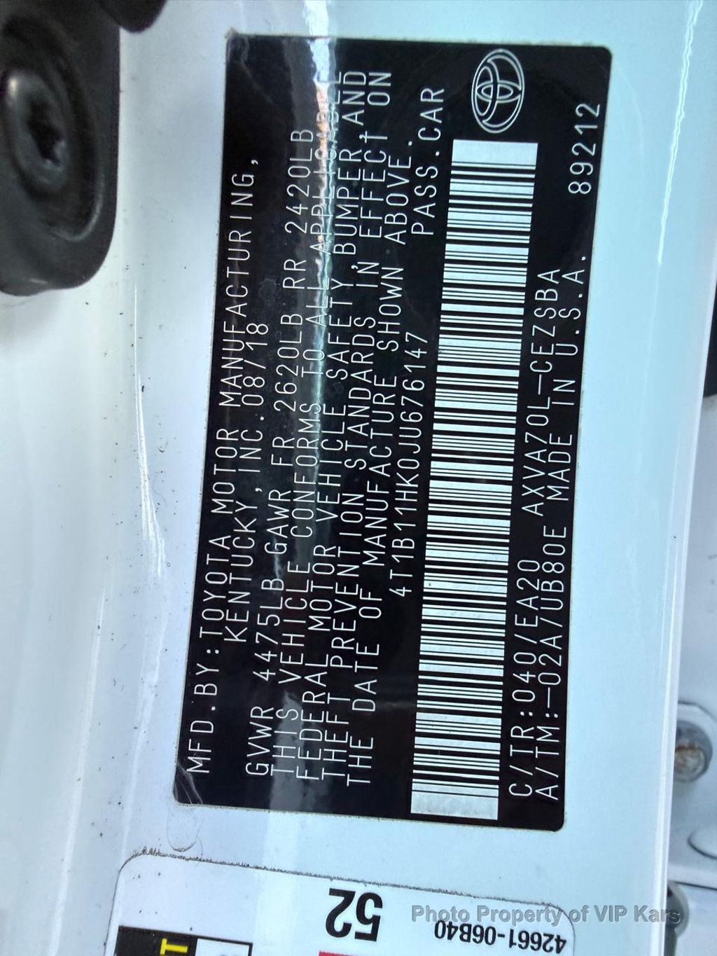 2018 Toyota Camry SE Automatic - 22962440 - 18