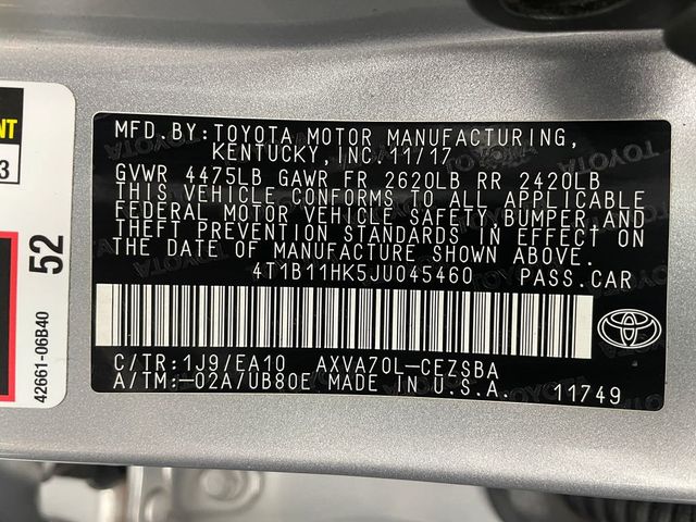 2018 Toyota Camry SE Automatic - 22983547 - 44