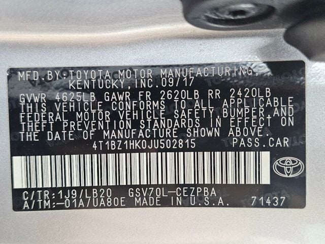 2018 Toyota Camry XSE Automatic - 22955693 - 38