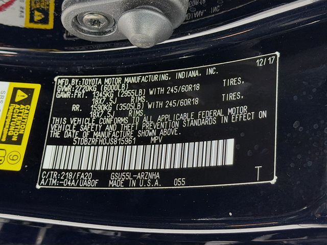 2018 Toyota Highlander LE Plus V6 AWD - 23027131 - 33