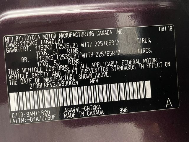 2018 Toyota RAV4 LE AWD - 22954579 - 40