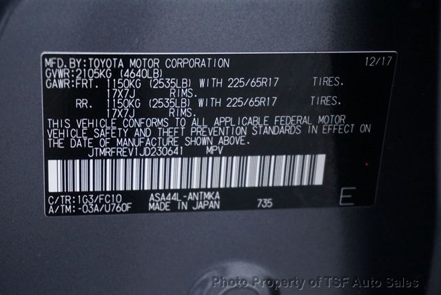 2018 Toyota RAV4 XLE AWD NAVIGATION REAR CAMERA SUNROOF BLIND SPOT/LANE DEPARTURE - 22947570 - 36