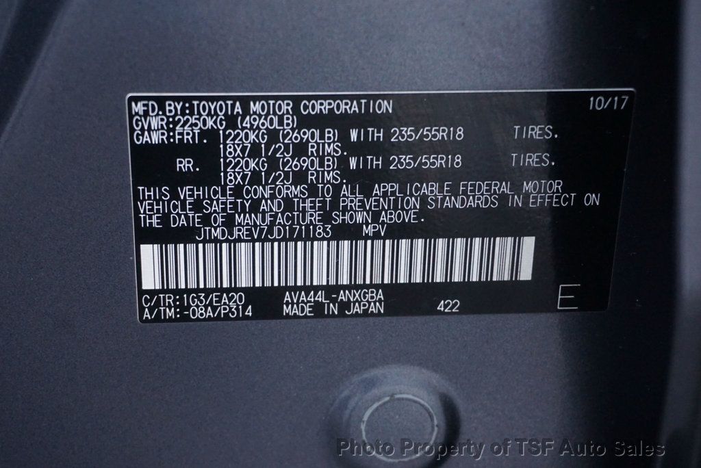 2018 Toyota RAV4 Hybrid Limited AWD NAVI REAR CAM LEATHER SUNROOF HEATED SEATS LOADED!!! - 23097660 - 34