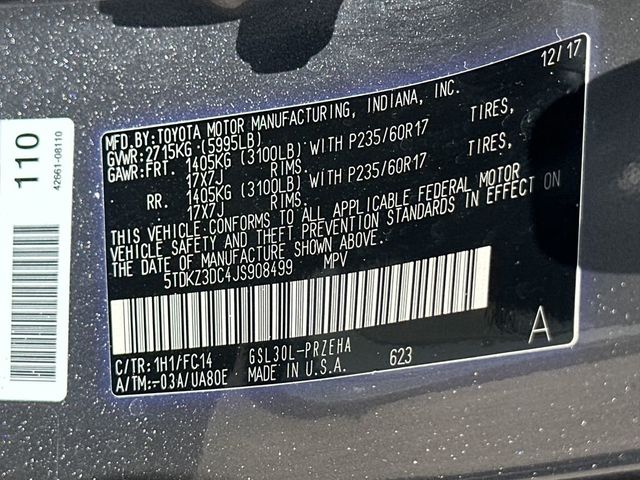 2018 Toyota Sienna LE Automatic Access Seat FWD 7-Passenger - 23050755 - 21