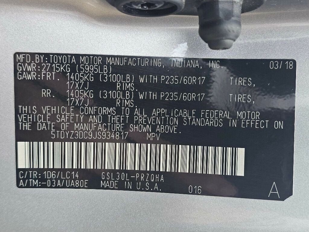 2018 Toyota Sienna XLE Automatic Access Seat FWD 7-Passenger - 22973158 - 40