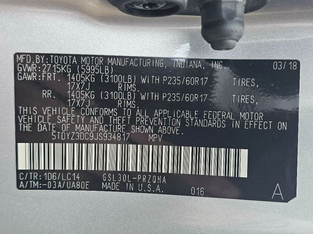 2018 Toyota Sienna XLE Automatic Access Seat FWD 7-Passenger - 22973158 - 40