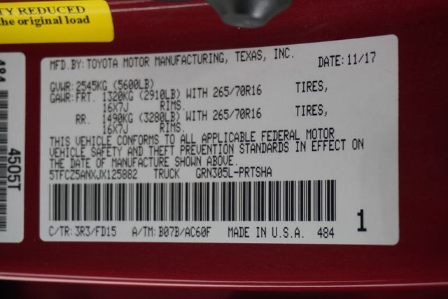 2018 Toyota Tacoma Limited Double Cab 5' Bed V6 4x4 Automatic - 22974483 - 29