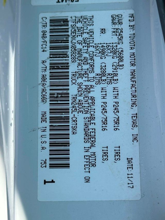 2018 Toyota Tacoma SR5 Access Cab 6' Bed I4 4x4 Automatic - 22871223 - 18