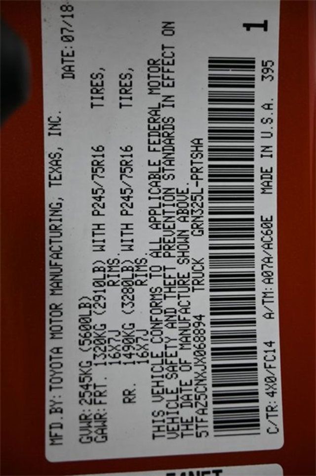 2018 Toyota Tacoma SR5 Double Cab 5' Bed V6 4x2 Automatic - 22913715 - 3