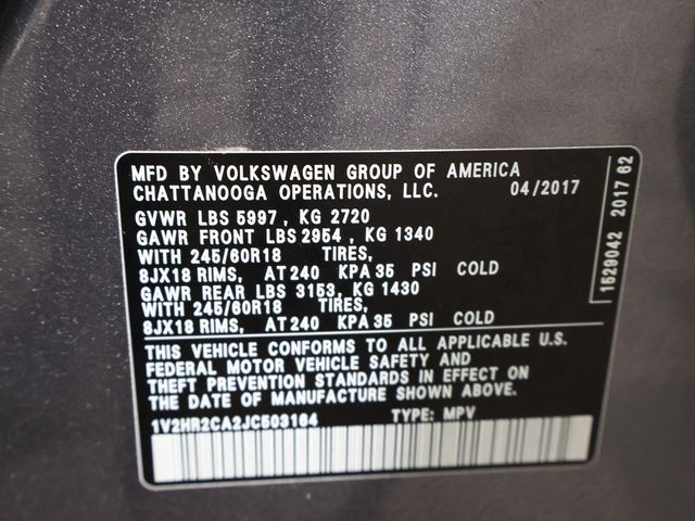 2018 Volkswagen Atlas 3.6L V6 Launch Edition 4MOTION - 22951003 - 47