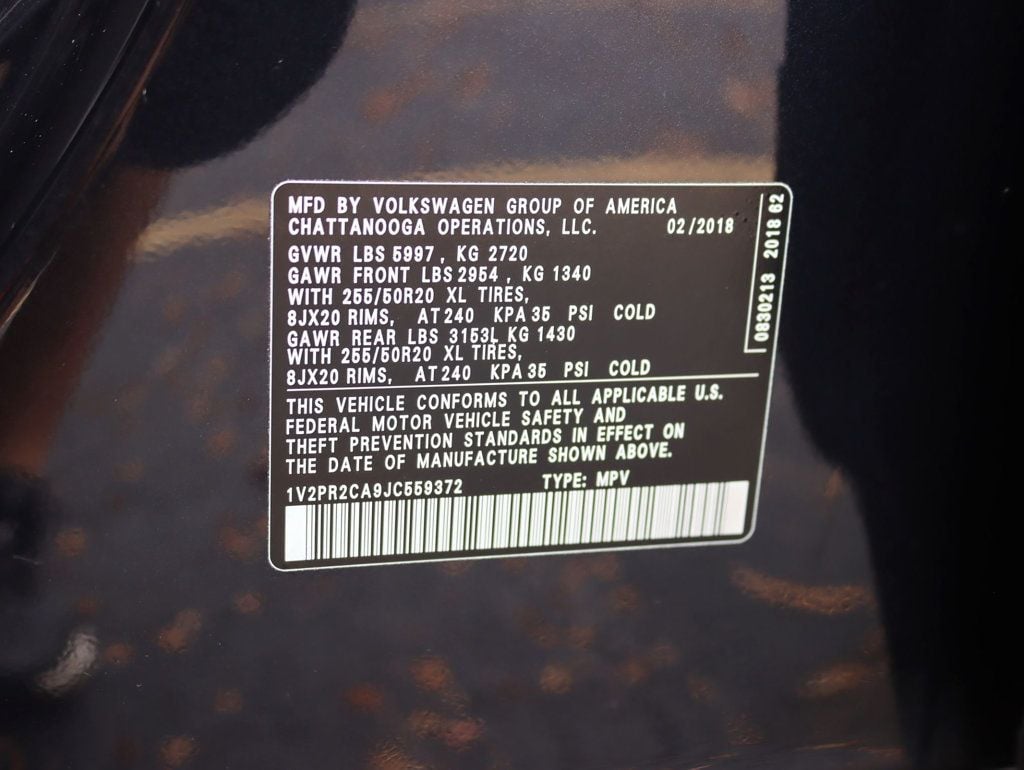 2018 Volkswagen Atlas 3.6L V6 SE w/Technology 4MOTION - 22918436 - 31