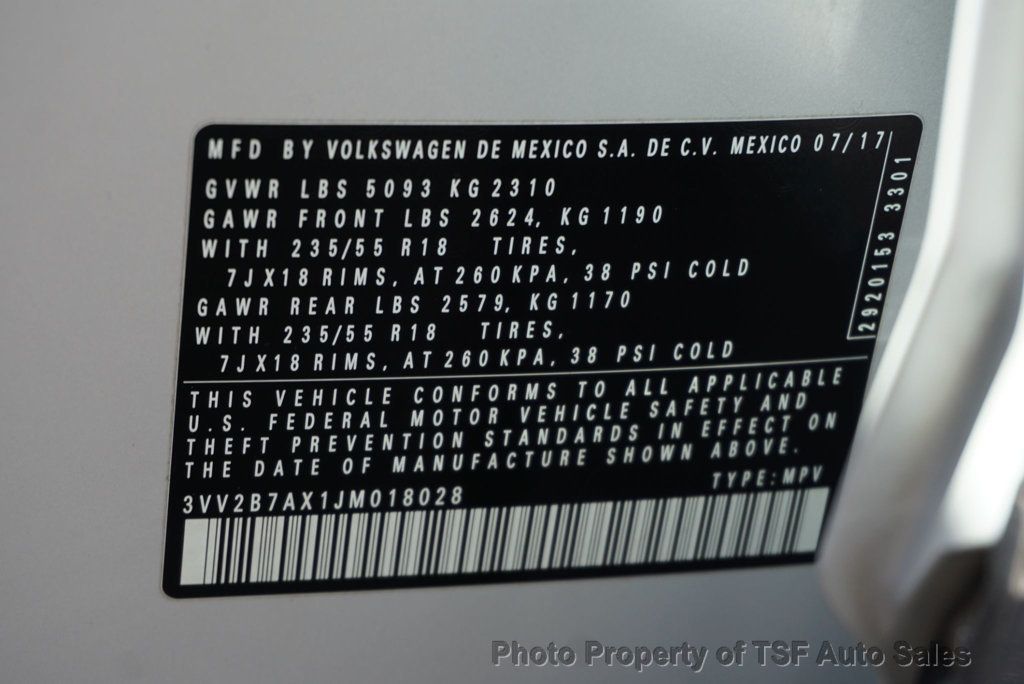 2018 Volkswagen Tiguan 2.0T SEL Premium 4MOTION CARPLAY NAVI REAR CAM PANO ROOF LOADED! - 22940522 - 42