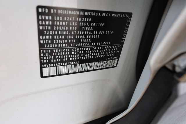 2018 VOLKSWAGEN TIGUAN 2.0T SEL Premium FWD - 23010589 - 37