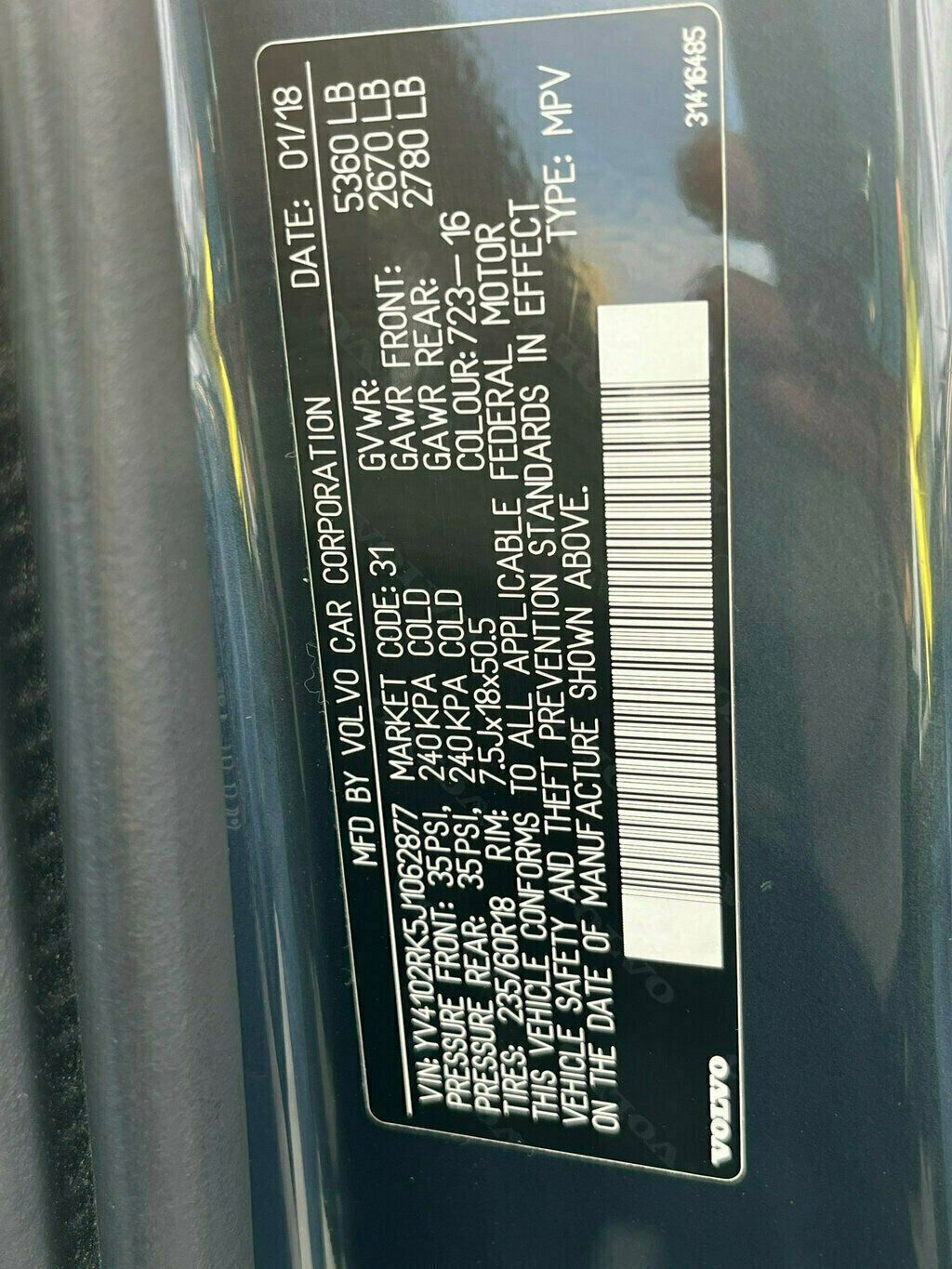 2018 Volvo XC60 T5 AWD Momentum - 22556541 - 48