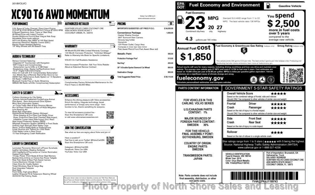 2018 Volvo XC90 T6 AWD 7-Passenger Momentum - 22945786 - 7