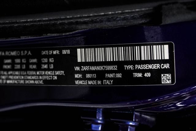 2019 Alfa Romeo Giulia RWD - 23000141 - 35