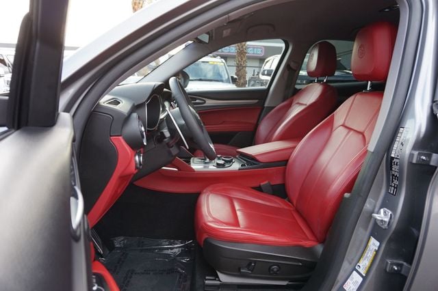 2019 Alfa Romeo Stelvio LOW MILES, PREMIUM WHEELS, RED INTERIOR, BACKUP CAMERA - 23073210 - 16