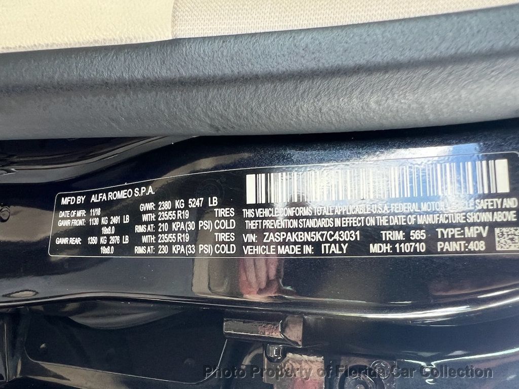 2019 Alfa Romeo Stelvio Ti Lusso Q4 AWD - 22721841 - 93