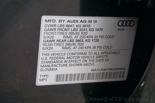 2019 Audi Q7 3.0 TFSI Premium Plus CARPLAY NAVI 360 CAMERAS 20" WHEELS PANO  - 23015366 - 61