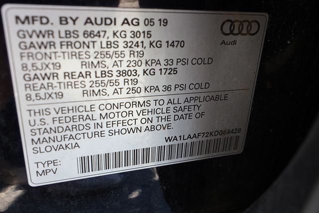 2019 AUDI Q7 Premium Plus 55 TFSI quattro - 23030798 - 44