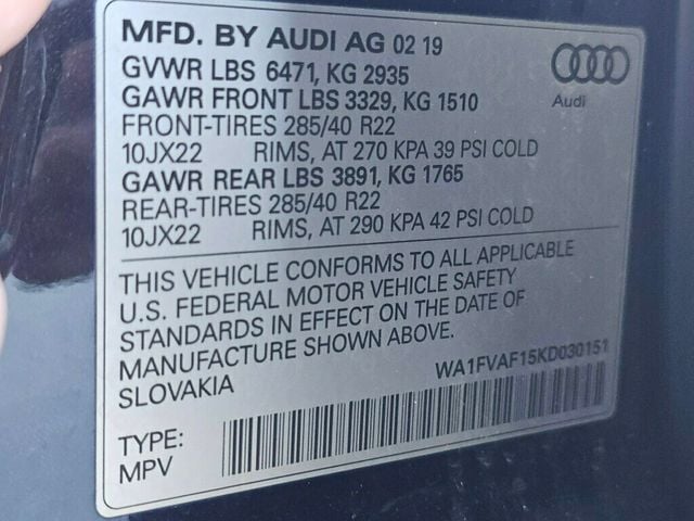 2019 Audi Q8 3.0 TFSI Prestige - 22951276 - 41