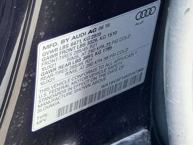2019 Audi Q8 Premium Plus 55 TFSI quattro - 23058318 - 19