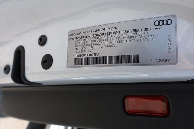 2019 AUDI TT Roadster 45 TFSI quattro S-Line  - 23034053 - 34