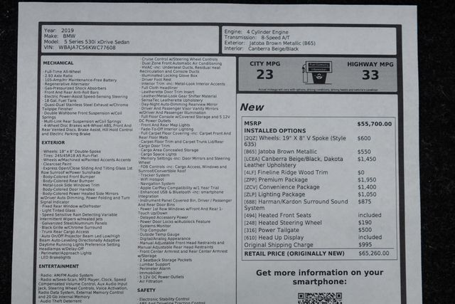 2019 BMW 5 Series 530i xDrive - 23016991 - 46