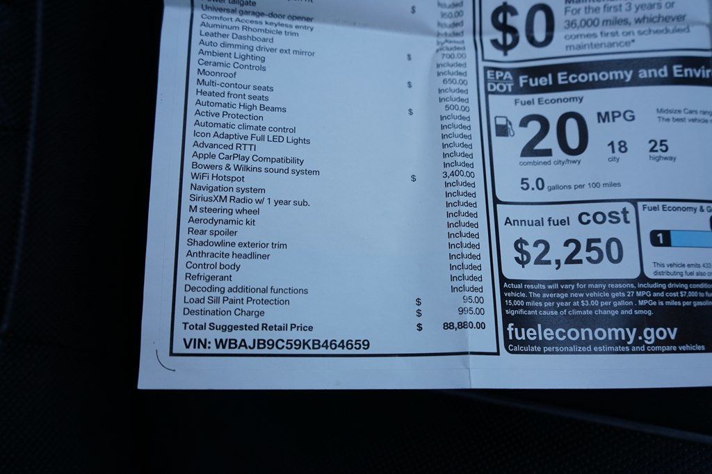 2019 BMW 5 Series Bowers & Wilkins sound system! Luxury Seating Package - 22974549 - 49