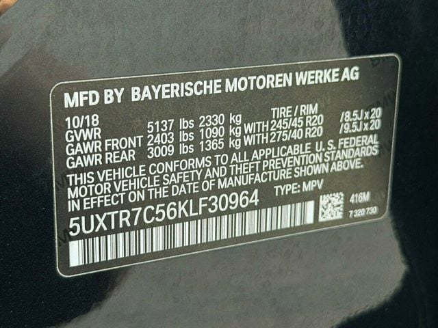 2019 BMW X3 sDrive30i Sports Activity Vehicle - 23037132 - 50