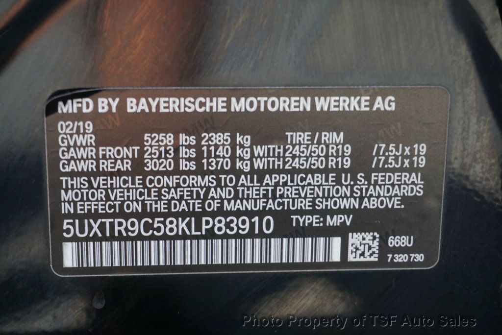 2019 BMW X3 xDrive30i Sports Activity Vehicle NAVI REAR CAM DRIVE ASSIST HUD - 22916102 - 47