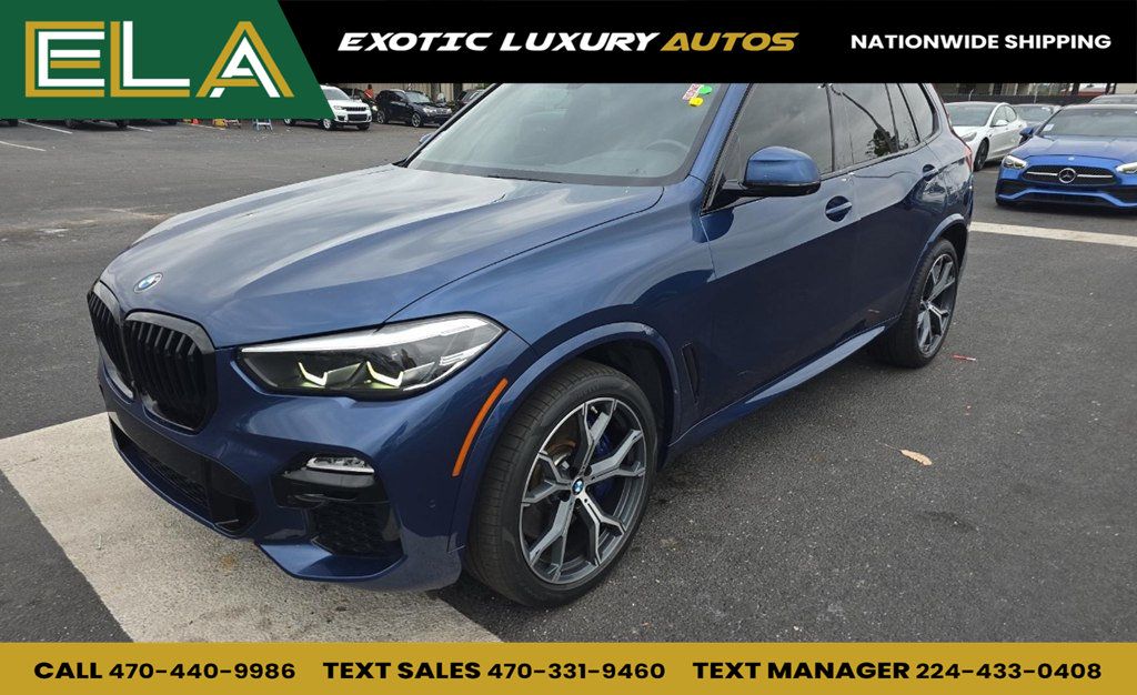 2019 BMW X5 Merino Leather! Tartufo!  M Sport Package!  Phytonic Blue CLEAN! - 22972087 - 0