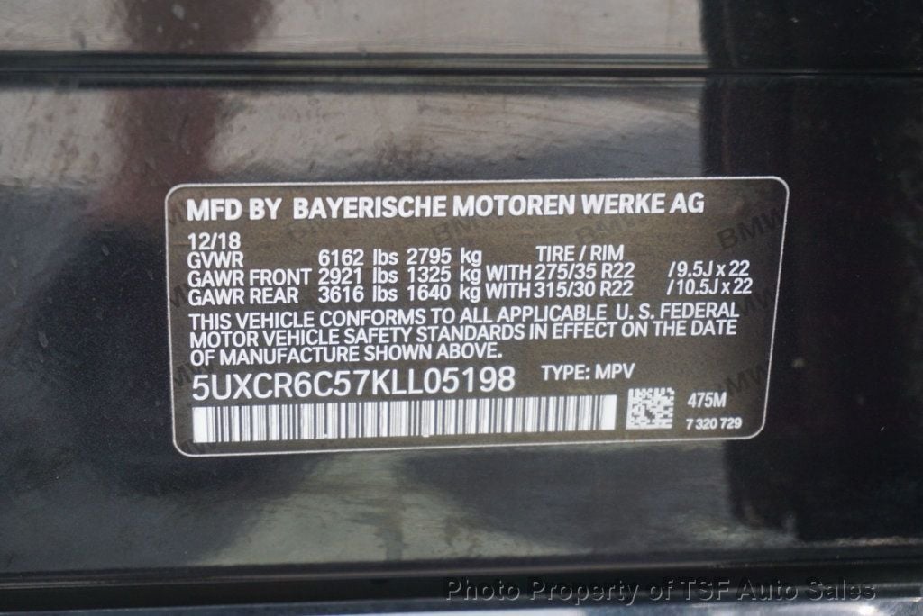 2019 BMW X5 xDrive40i M SPORT/EXECUTIVE/LUX SEATING/PREMIUM 2/PARK ASSIST  - 23066467 - 63