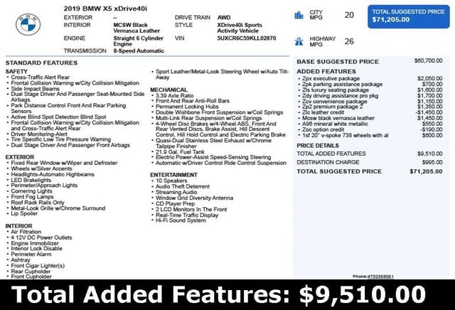 2019 BMW X5 xDrive40i Sports Activity Vehicle - 22951405 - 2