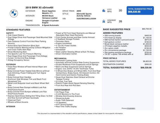2019 BMW X5 xDrive40i Sports Activity Vehicle - 23078393 - 3