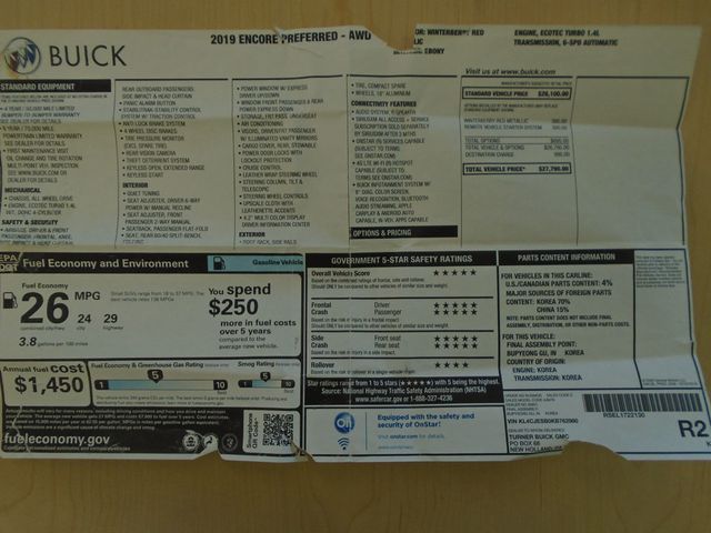 2019 Buick Encore AWD 4dr Preferred - 22943265 - 40