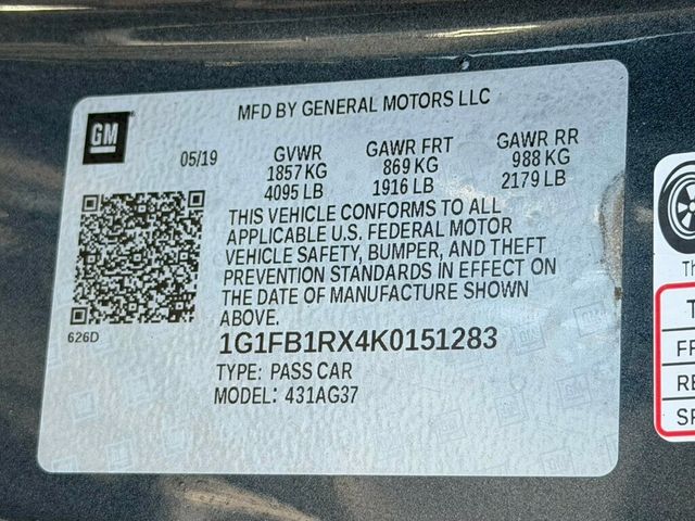 2019 Chevrolet Camaro 2dr Coupe 1LS - 23023102 - 44