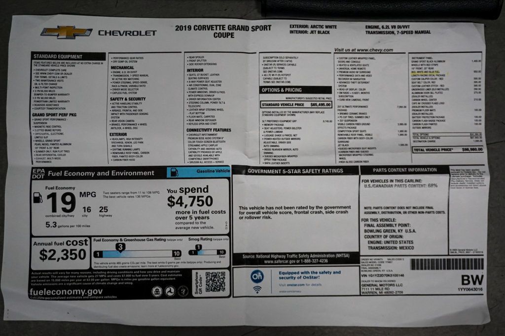 2019 CHEVROLET CORVETTE - Image 94