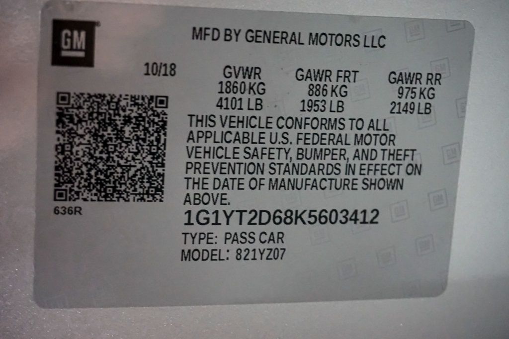 2019 Chevrolet Corvette *Z06 3LZ* *Z07 Performance Pkg* *7-Speed Manual* *Comp-Seats* - 23004974 - 18