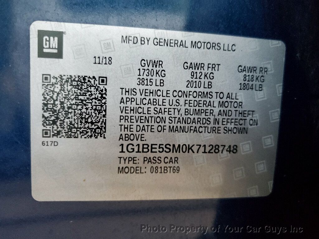 2019 Chevrolet CRUZE 4dr Sedan LT - 22924120 - 30