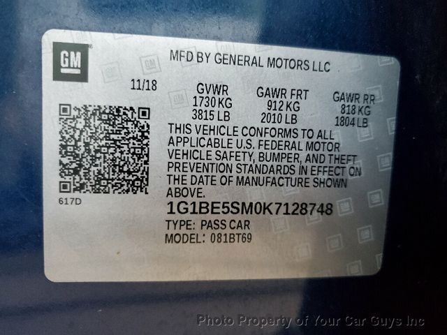 2019 Chevrolet CRUZE 4dr Sedan LT - 22924120 - 30