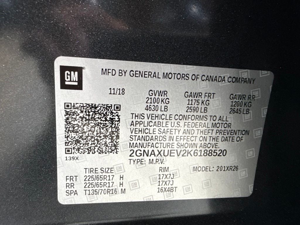 2019 Chevrolet Equinox AWD 4dr LT w/1LT - 23053399 - 34