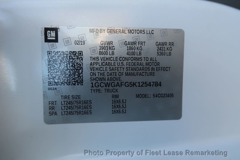 2019 Chevrolet Express Cargo Van G2500 Express Cargo Ladd Rack 135" - 22957225 - 13