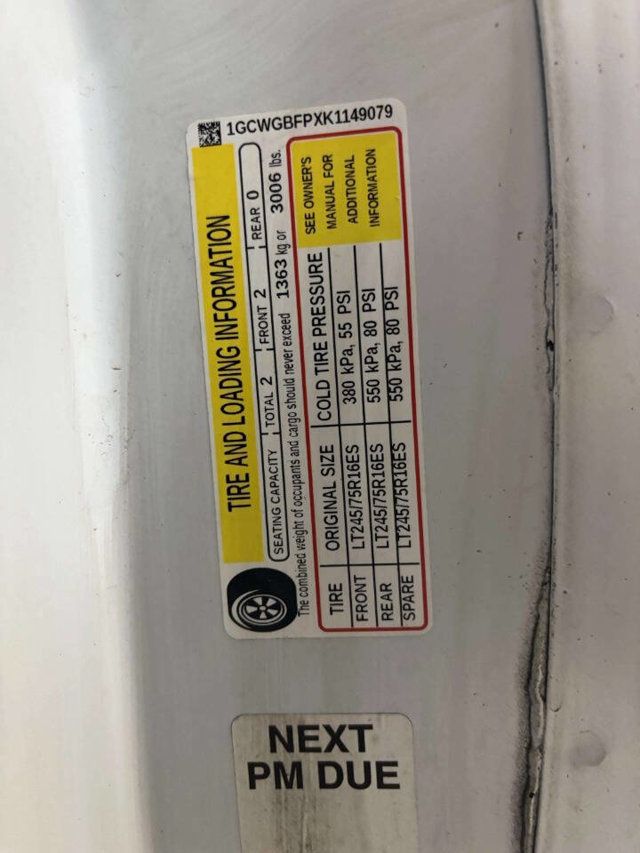 2019 Chevrolet Express Cargo Van RWD 2500 155" - 22951164 - 27