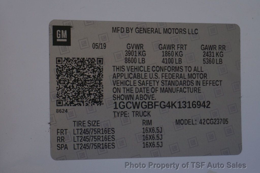 2019 Chevrolet Express Cargo Van RWD 2500 155" EXTENDED LADDER RACKS SHELVES INSIDE  - 22949220 - 35