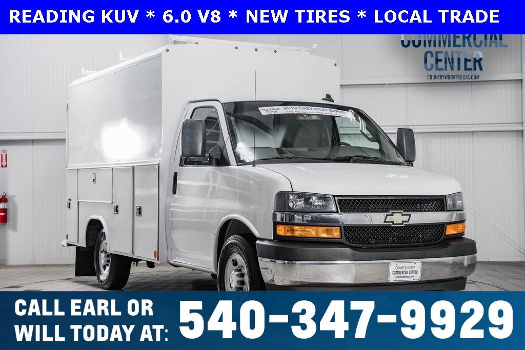 2019 Chevrolet Express Commercial Cutaway EXPRESS 3500 CUTAWAY * 6.0 V8 * READING KUV * 1 OWNER - 22504683 - 0