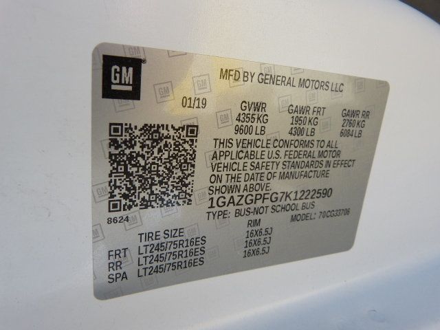 2019 Chevrolet Express Passenger 6.0L V8 GAS*3500*LT*155" WB*15 PASSENGER*HARD TO FIND!! - 23000339 - 37