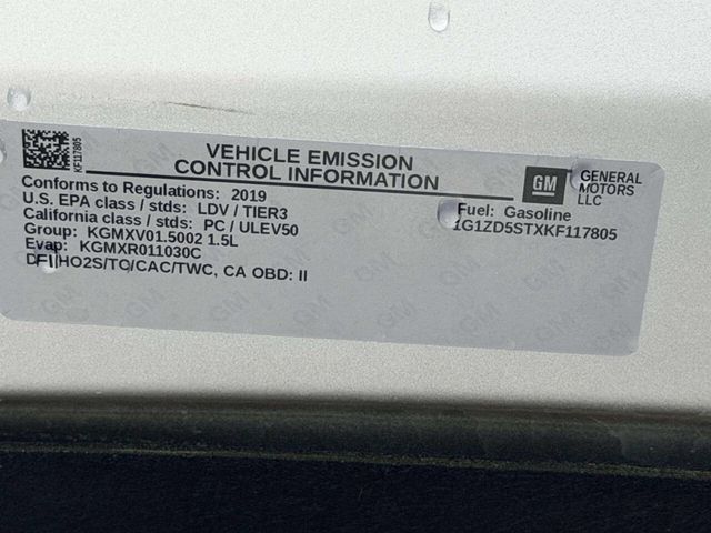 2019 Chevrolet Malibu 4dr Sedan LT w/1LT - 23031722 - 14