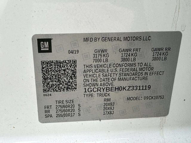 2019 Chevrolet Silverado 1500 4WD Double Cab 147" Custom - 23032553 - 24