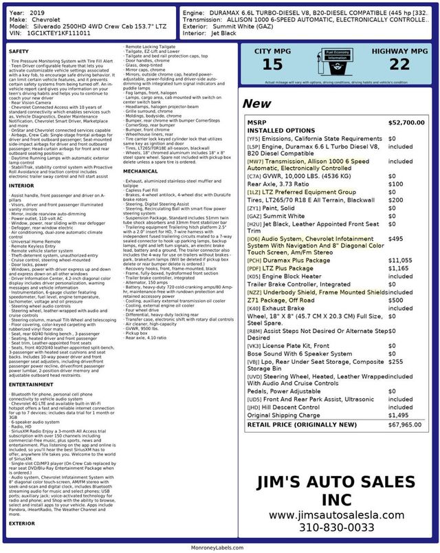 2019 Chevrolet Silverado 2500HD 22" FUEL Wheels 37" IRONMAN MT-X Tires FOX Shocks W/Reservoir  - 22900104 - 10